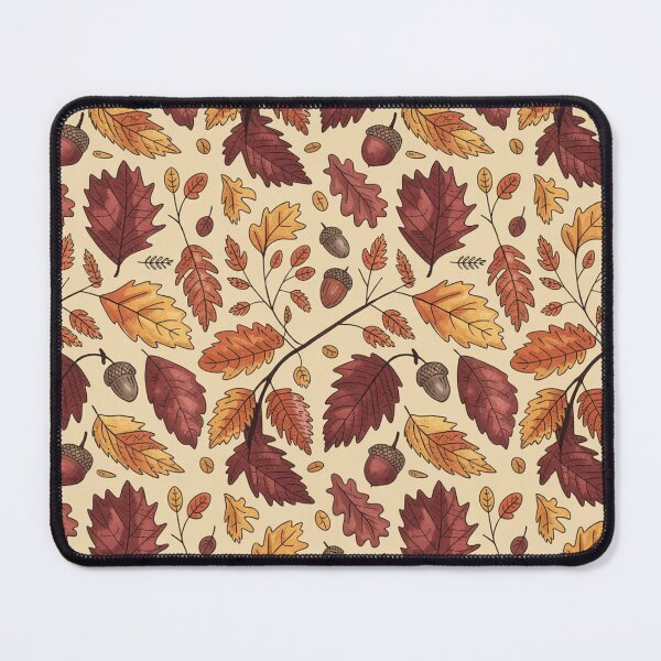 Item preview, Rich Autumn Leaves Pattern | Red Orange Maple Acorn Seamless Repeat designed and sold by Midnight Veil Designs.