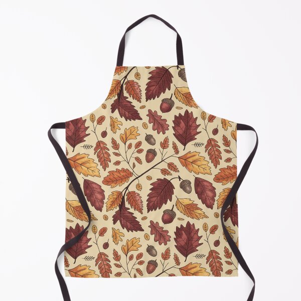 Item preview, Rich Autumn Leaves Pattern | Red Orange Maple Acorn Seamless Repeat designed and sold by Midnight Veil Designs.