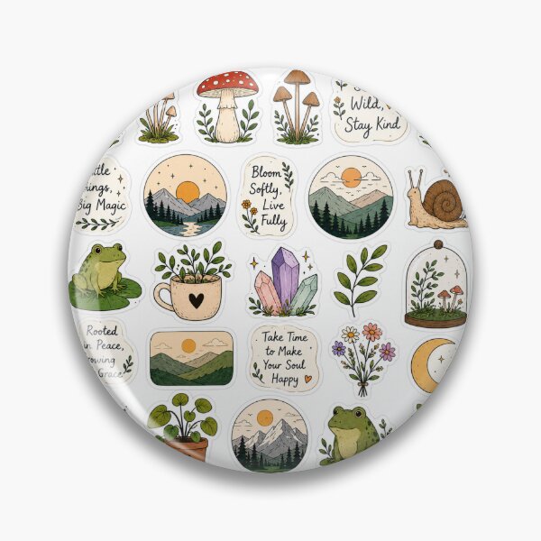 Item preview,  Stay Wild Stay Kind Sticker – Cottagecore Nature Quote   cottagecore designed and sold by ProsperaStar.