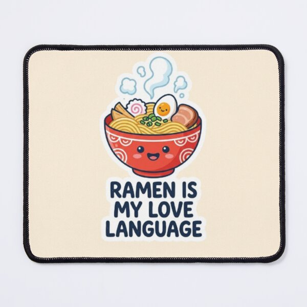 Item preview, Kawaii Ramen Is My Love Language Cute Food Bowl Sticker Design designed and sold by CreativeNest Prints.