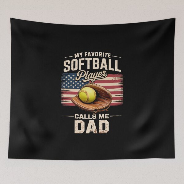 Item preview, MY FAVORITE SOFTBALL PLAYER CALLS ME DAD designed and sold by jkrphoto.