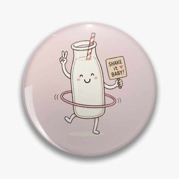 Item preview, Funny Milk Shake Hula Hoop Cartoon | Cute Milk Bottle Pun Design designed and sold by CreativeNest Prints.