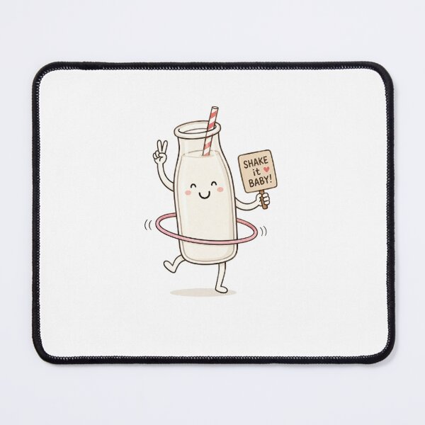 Item preview, Funny Milk Shake Hula Hoop Cartoon | Cute Milk Bottle Pun Design designed and sold by CreativeNest Prints.