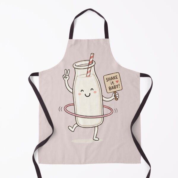 Item preview, Funny Milk Shake Hula Hoop Cartoon | Cute Milk Bottle Pun Design designed and sold by CreativeNest Prints.