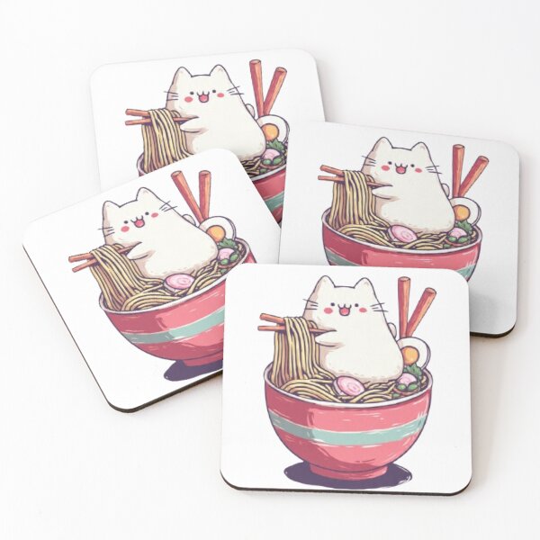 Item preview, Cute Ramen Cat Noodle Bowl Kawaii designed and sold by Moody Vibes Studio.