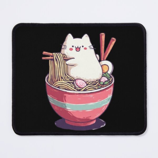 Item preview, Cute Ramen Cat Noodle Bowl Kawaii designed and sold by Moody Vibes Studio.