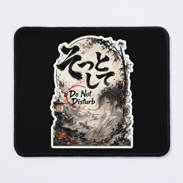 Item preview, Do Not Disturb Japanese Kanji Art (そっとして) - Quiet Cat Waifu Aesthetic Design designed and sold by Japan-kanji-ya.