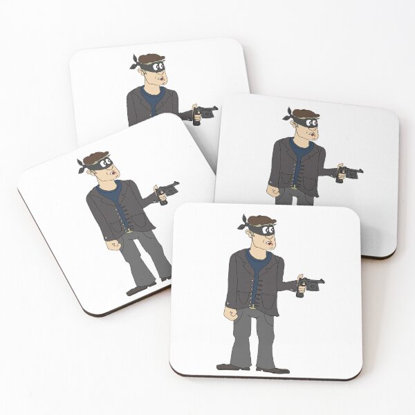 Item preview, Funny Tall Masked Burglar Cartoon | Quirky Retro Thief Sticker designed and sold by MyxaART.