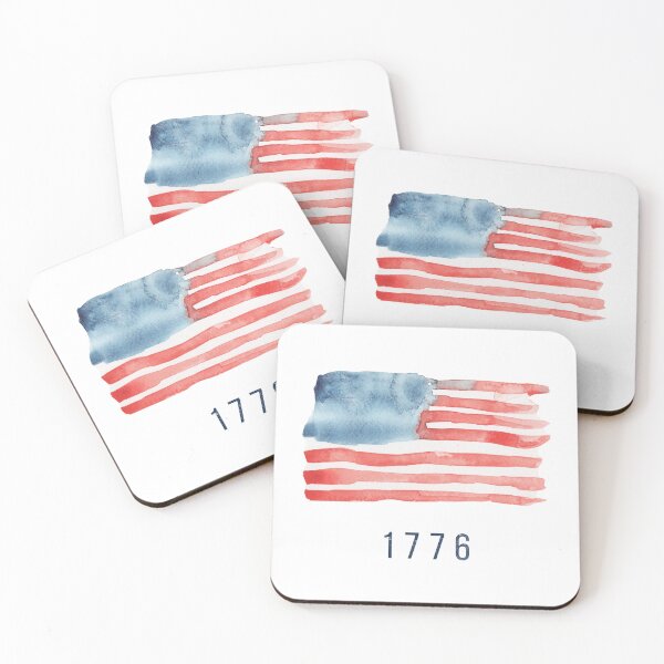 Item preview, 1776 Watercolor American Flag Patriotic Minimalist Vintage USA Design designed and sold by Lynn Creates.