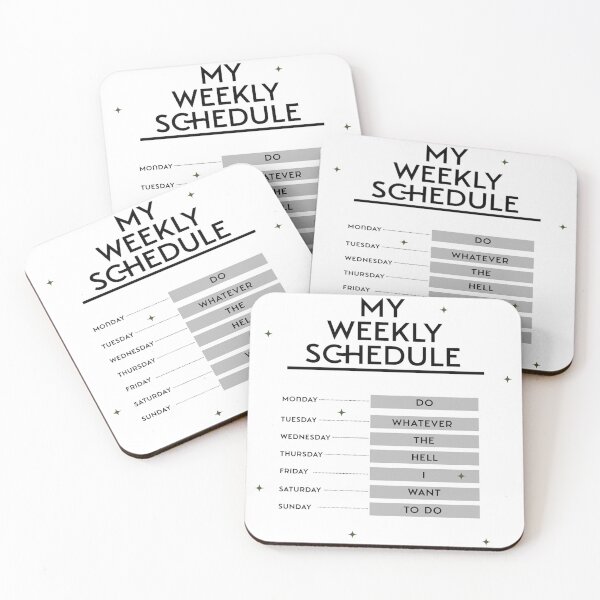 Item preview, My Weekly Schedule Funny Sarcastic Planner Design designed and sold by DjFreeq.