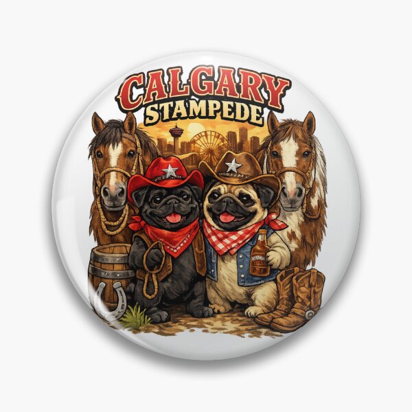 Item preview, Calgary Stampede Alberta Canada Pugs designed and sold by MargaritaGRL.