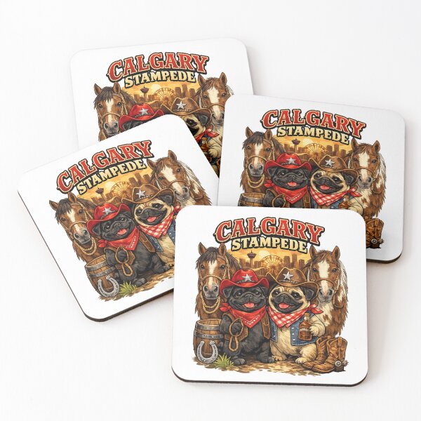 Item preview, Calgary Stampede Alberta Canada Pugs designed and sold by MargaritaGRL.