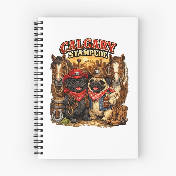 Item preview, Estampida de Calgary, Alberta, Canadá, Pugs designed and sold by MargaritaGRL.