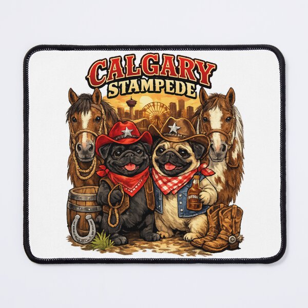 Item preview, Calgary Stampede Alberta Canada Pugs designed and sold by MargaritaGRL.