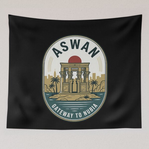 Item preview, Aswan Egypt Vintage Travel Emblem Gateway to Nubia designed and sold by k3rstman1.