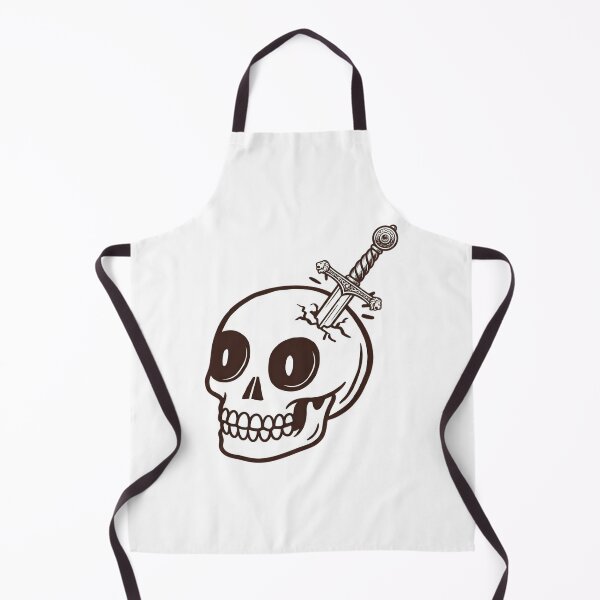 Item preview, Dark Fantasy Skull With Sword Gothic Warrior Cartoon Horror Aesthetic Artwork Design designed and sold by Charonde.