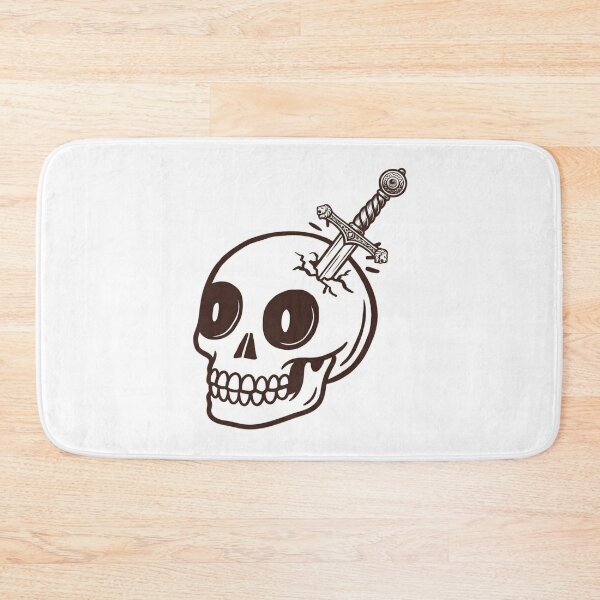 Item preview, Dark Fantasy Skull With Sword Gothic Warrior Cartoon Horror Aesthetic Artwork Design designed and sold by Charonde.