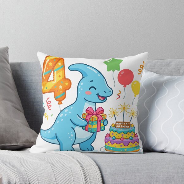 Item preview, 4th Parasaurus birthday gift kids dino party designed and sold by Tronstell.