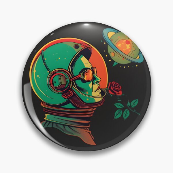 Item preview, Psychedelic Retro 1970s Space Cowboy Sci-Fi Art designed and sold by 77Clover.