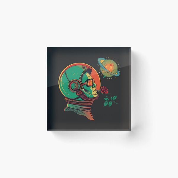 Item preview, Psychedelic Retro 1970s Space Cowboy Sci-Fi Art designed and sold by 77Clover.