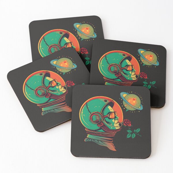 Item preview, Psychedelic Retro 1970s Space Cowboy Sci-Fi Art designed and sold by 77Clover.