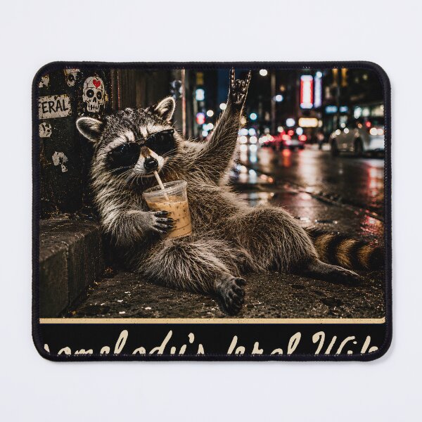 Item preview, Somebody's Feral Wife Funny Raccoon Feral designed and sold by Kyzed.