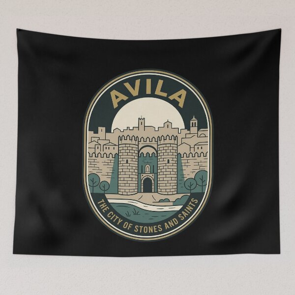 Item preview, Avila Spain Vintage Travel Emblem Medieval Walls designed and sold by k3rstman1.