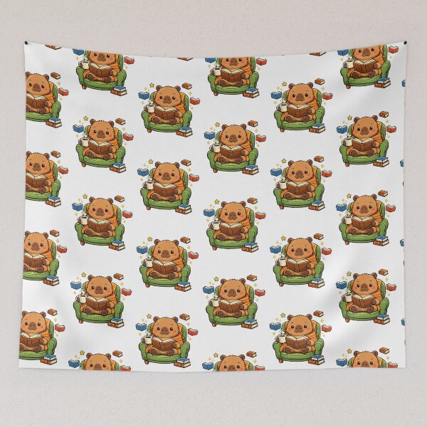 Item preview, Cute Bear Reading Books Cartoon designed and sold by Bloomelle Studio.