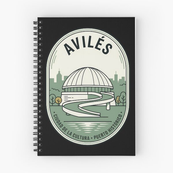 Item preview, Aviles Spain Niemeyer Center Vintage Travel Emblem designed and sold by k3rstman1.