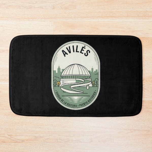 Item preview, Aviles Spain Niemeyer Center Vintage Travel Emblem designed and sold by k3rstman1.