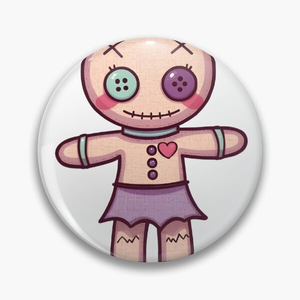 Item preview, Creepy Cute Pastel Goth Voodoo Doll Illustration designed and sold by 77Clover.
