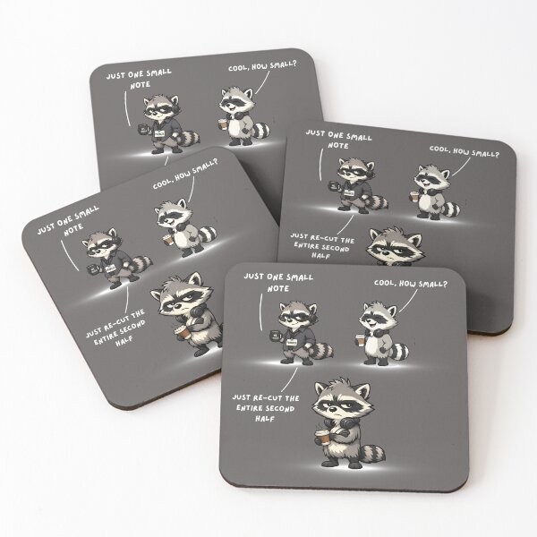 Item preview, Café, notas y plazos / Editor Life Raccoon (texto blanco) designed and sold by jkleditor.