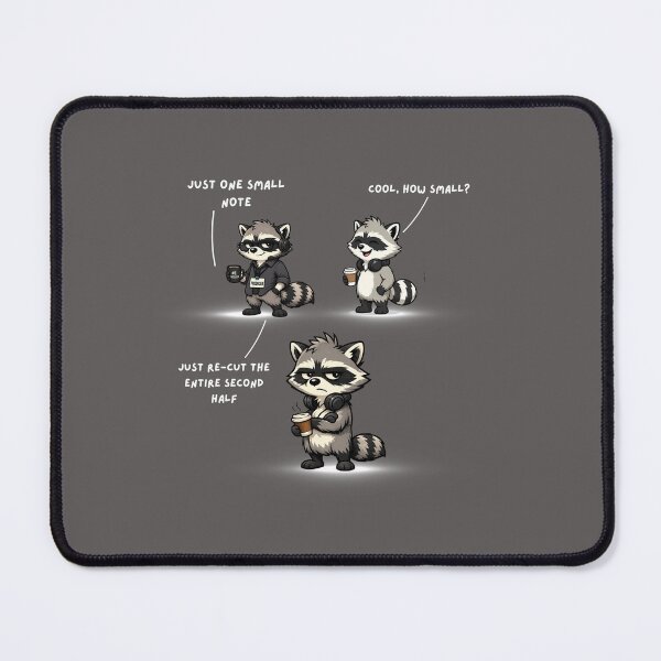 Item preview, Coffee, Notes & Deadlines / Editor Life Raccoon (white text) designed and sold by jkleditor.