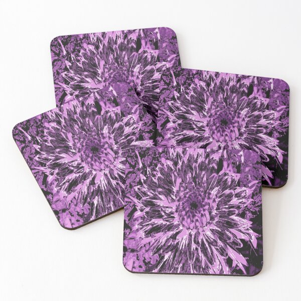 Item preview, Black and Pink Dahlia Flower designed and sold by myrubiogarden.