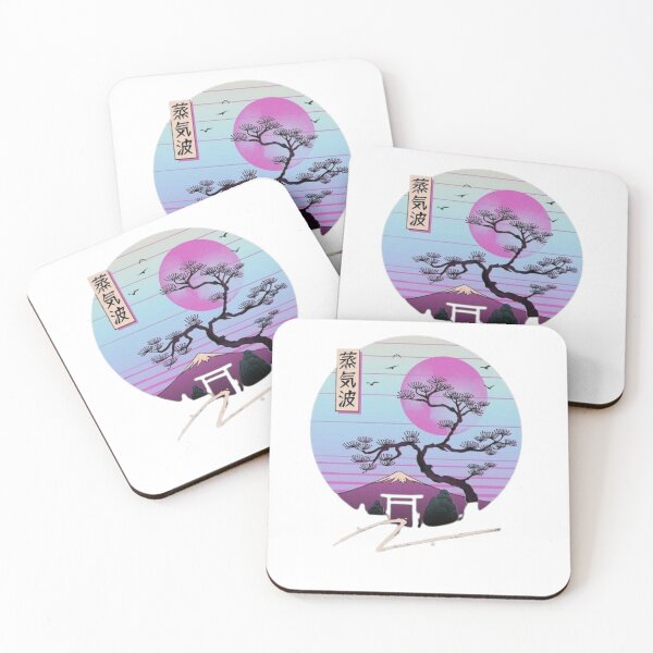Item preview,  Japanese Zen Bonsai Tree Vaporwave Sunset Art Retro Sakura Japan Aesthetic Design designed and sold by ZyloPrints.