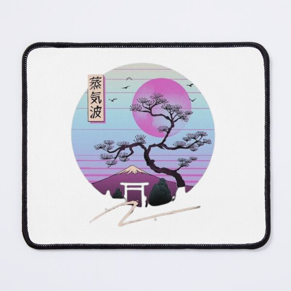 Item preview, Japanese Zen Bonsai Tree Vaporwave Sunset Art Retro Sakura Japan Aesthetic Design designed and sold by ZyloPrints.