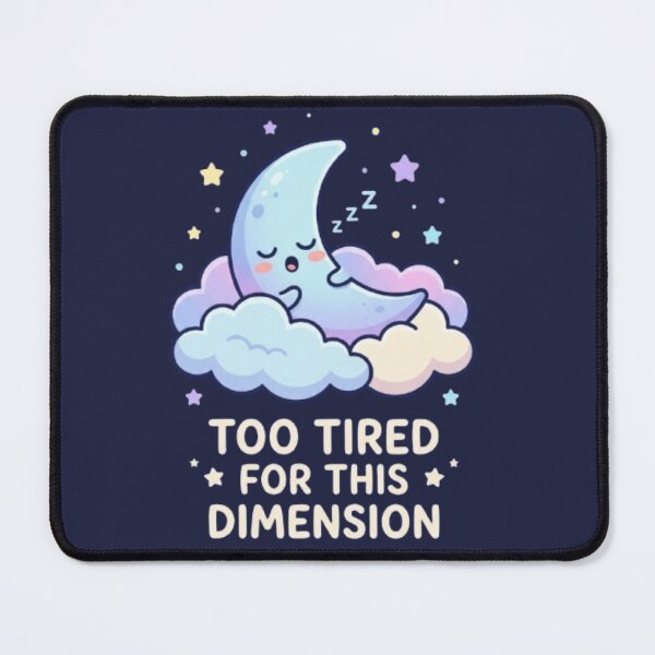 Item preview, Too Tired for This Dimension Cute Sleepy Moon Kawaii Space Sticker designed and sold by CreativeNest Prints.