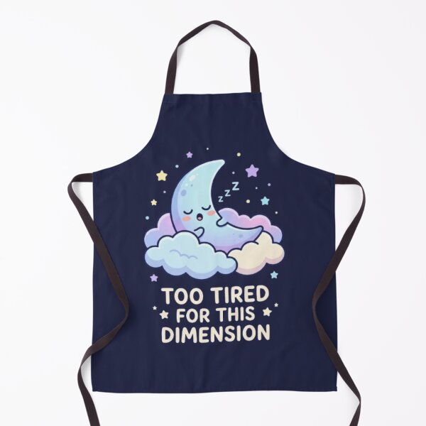 Item preview, Too Tired for This Dimension Cute Sleepy Moon Kawaii Space Sticker designed and sold by CreativeNest Prints.
