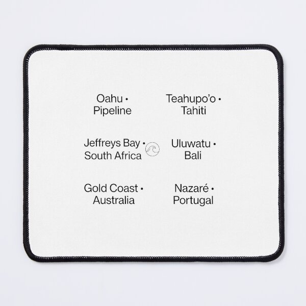 Item preview, Global Surfing Destinations Minimalist List designed and sold by DuckOddity.