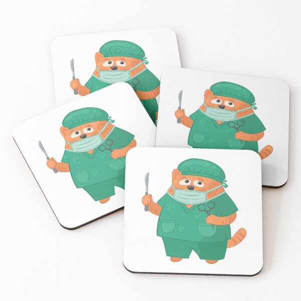 Item preview, Doctor cat surgeon with scalpel designed and sold by Deepness2023.