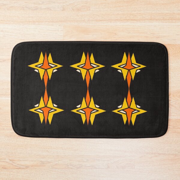 Item preview, Retro 70s Sunset Geometric Star Pattern - Vintage Orange and Mustard designed and sold by Laremsaart.