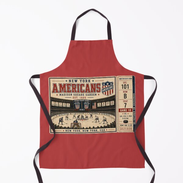 Item preview, New York Americans Vintage Hockey Ticket, Madison Square Garden Retro NHL Art, Classic Hockey Collector Print designed and sold by GhostDawgs.