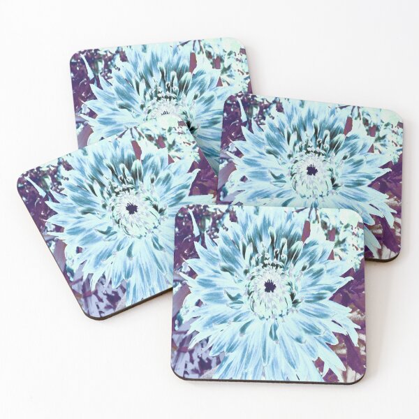 Item preview, Mint Green and Teal Dahlia Flower designed and sold by myrubiogarden.