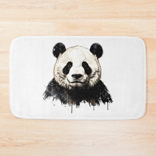 Item preview, Black and White Panda Grunge Art designed and sold by Marcu Ioachim.