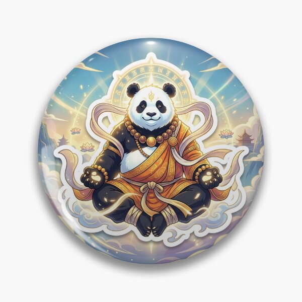 Item preview, Divine Panda Monk Anime Sticker for Spiritual Fans designed and sold by uegi.