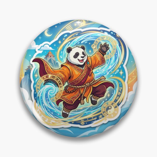 Item preview, Sacred Panda Monk Water Magic Sticker Anime designed and sold by uegi.