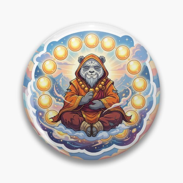 Item preview, Meditating Panda Monk Sticker designed and sold by uegi.