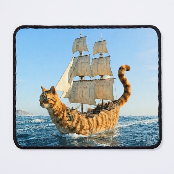 Item preview, Cat Ship (version 2) designed and sold by ales-panz.