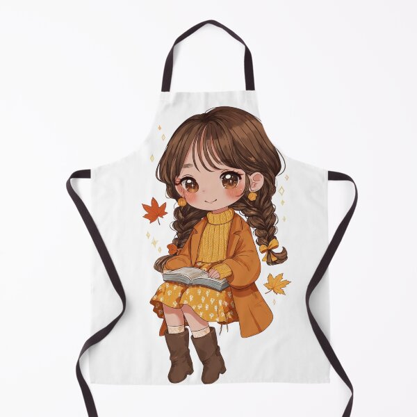 Item preview, Cute Anime Girl Reading Book Autumn Aesthetic designed and sold by JasmineAnjani_art26.