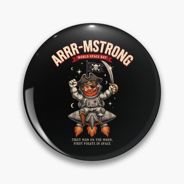 Item preview, Copy of Arrr-mstrong — First Man On The Moon First Pirate In Space World Space Day T-Shirt V1 designed and sold by DarylWelsh2024.